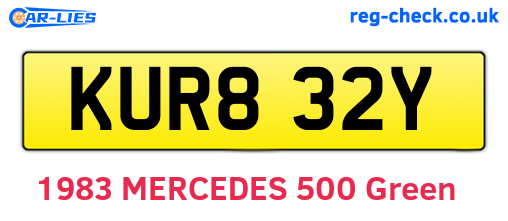 KUR832Y are the vehicle registration plates.