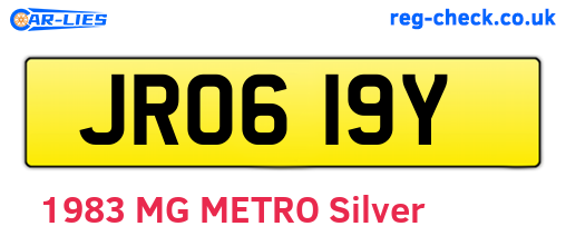 JRO619Y are the vehicle registration plates.