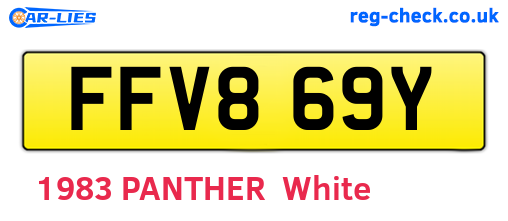FFV869Y are the vehicle registration plates.