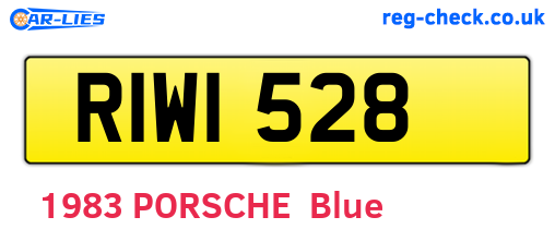RIW1528 are the vehicle registration plates.