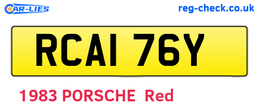 RCA176Y are the vehicle registration plates.