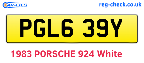 PGL639Y are the vehicle registration plates.