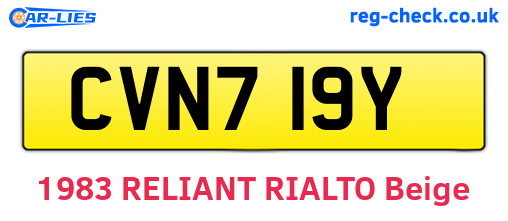 CVN719Y are the vehicle registration plates.