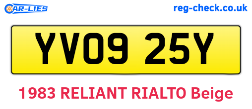 YVO925Y are the vehicle registration plates.