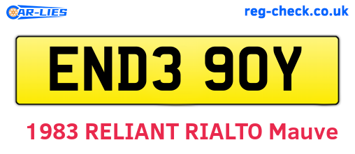 END390Y are the vehicle registration plates.