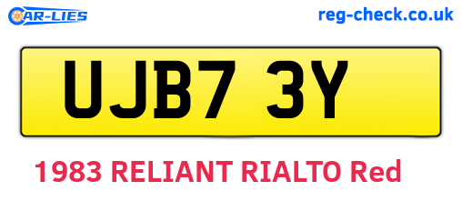 UJB73Y are the vehicle registration plates.