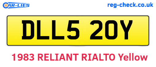 DLL520Y are the vehicle registration plates.