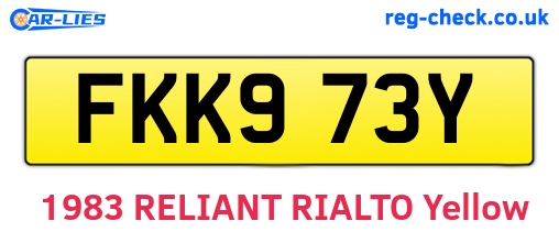 FKK973Y are the vehicle registration plates.