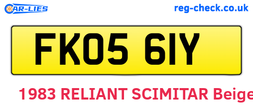 FKO561Y are the vehicle registration plates.