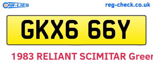 GKX666Y are the vehicle registration plates.
