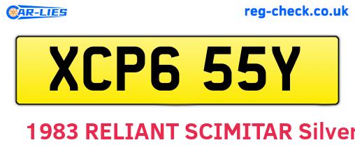 XCP655Y are the vehicle registration plates.