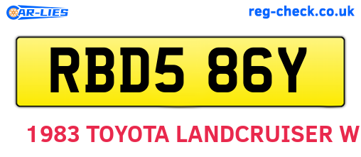 RBD586Y are the vehicle registration plates.