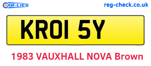 KRO15Y are the vehicle registration plates.