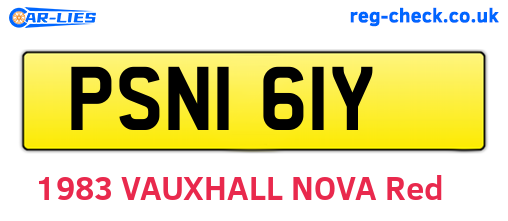 PSN161Y are the vehicle registration plates.