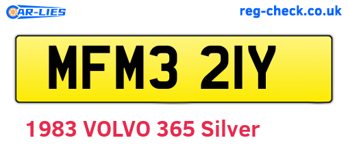 MFM321Y are the vehicle registration plates.