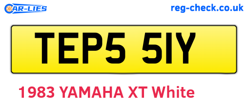 TEP551Y are the vehicle registration plates.