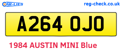 A264OJO are the vehicle registration plates.
