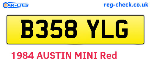 B358YLG are the vehicle registration plates.