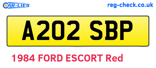 A202SBP are the vehicle registration plates.