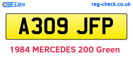 A309JFP are the vehicle registration plates.
