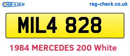 MIL4828 are the vehicle registration plates.