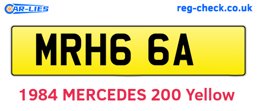 MRH66A are the vehicle registration plates.