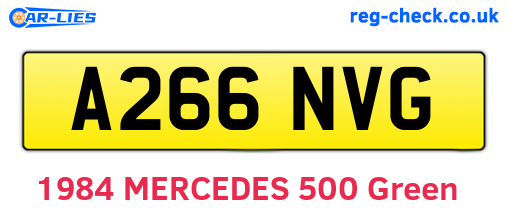 A266NVG are the vehicle registration plates.
