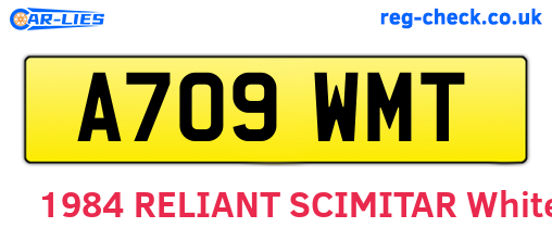 A709WMT are the vehicle registration plates.