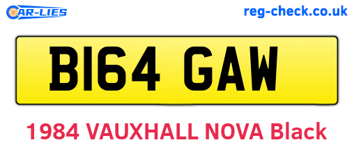 B164GAW are the vehicle registration plates.