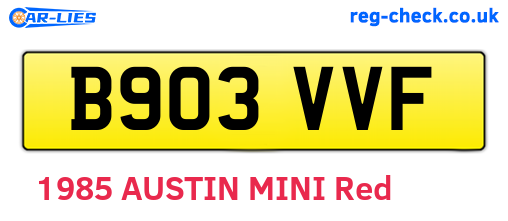 B903VVF are the vehicle registration plates.