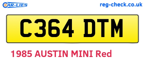 C364DTM are the vehicle registration plates.