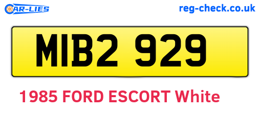 MIB2929 are the vehicle registration plates.