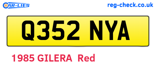 Q352NYA are the vehicle registration plates.
