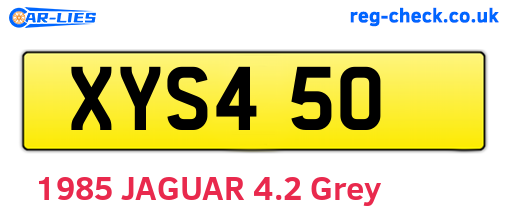 XYS450 are the vehicle registration plates.