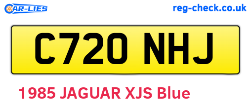 C720NHJ are the vehicle registration plates.