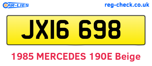 JXI6698 are the vehicle registration plates.