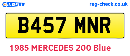 B457MNR are the vehicle registration plates.
