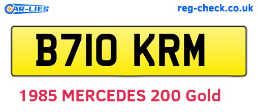 B710KRM are the vehicle registration plates.