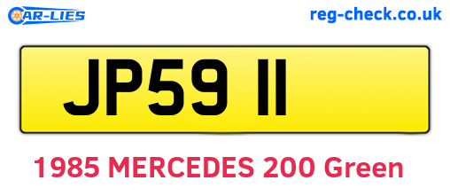 JP5911 are the vehicle registration plates.
