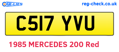 C517YVU are the vehicle registration plates.