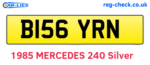 B156YRN are the vehicle registration plates.