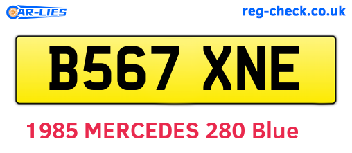 B567XNE are the vehicle registration plates.