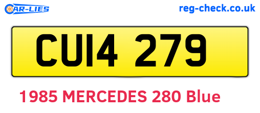 CUI4279 are the vehicle registration plates.