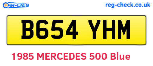 B654YHM are the vehicle registration plates.
