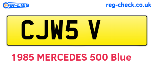 CJW5V are the vehicle registration plates.
