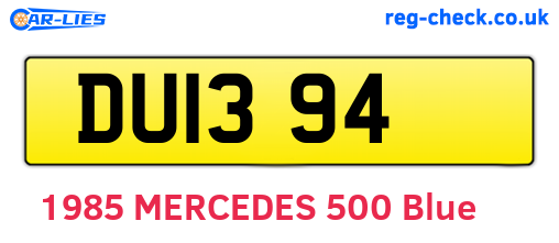 DUI394 are the vehicle registration plates.
