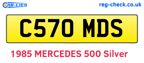 C570MDS are the vehicle registration plates.