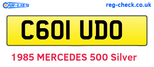 C601UDO are the vehicle registration plates.