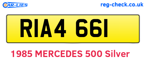 RIA4661 are the vehicle registration plates.