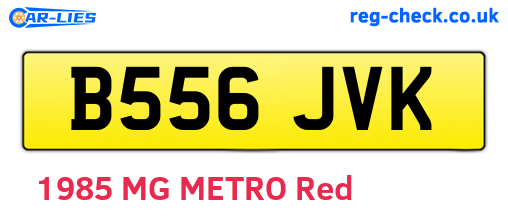 B556JVK are the vehicle registration plates.